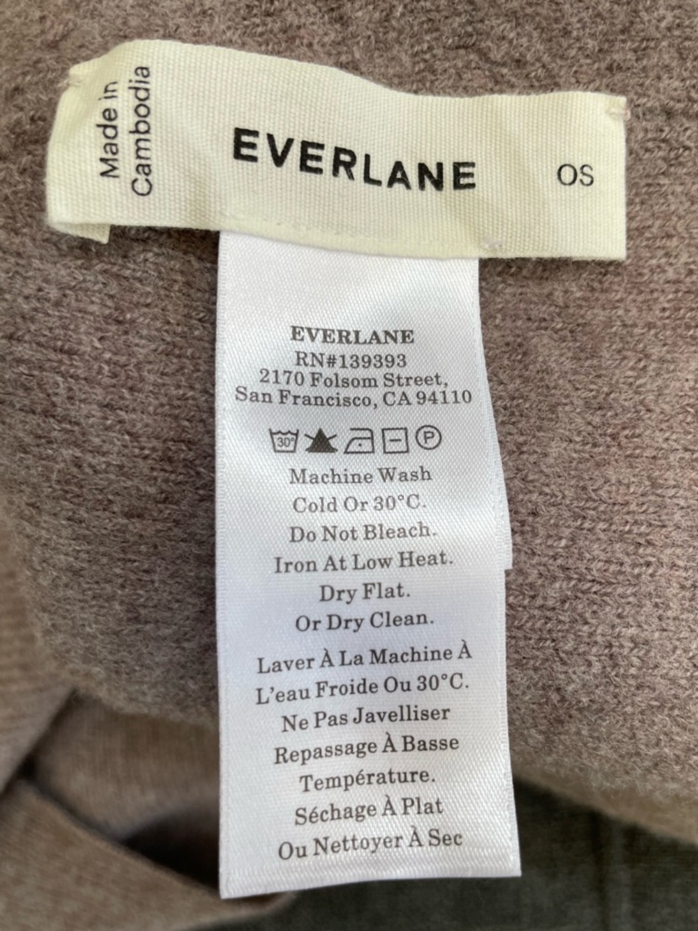 Everlane Cabin Beanie and Scarf Taupe Melange - Picture 7 of 8